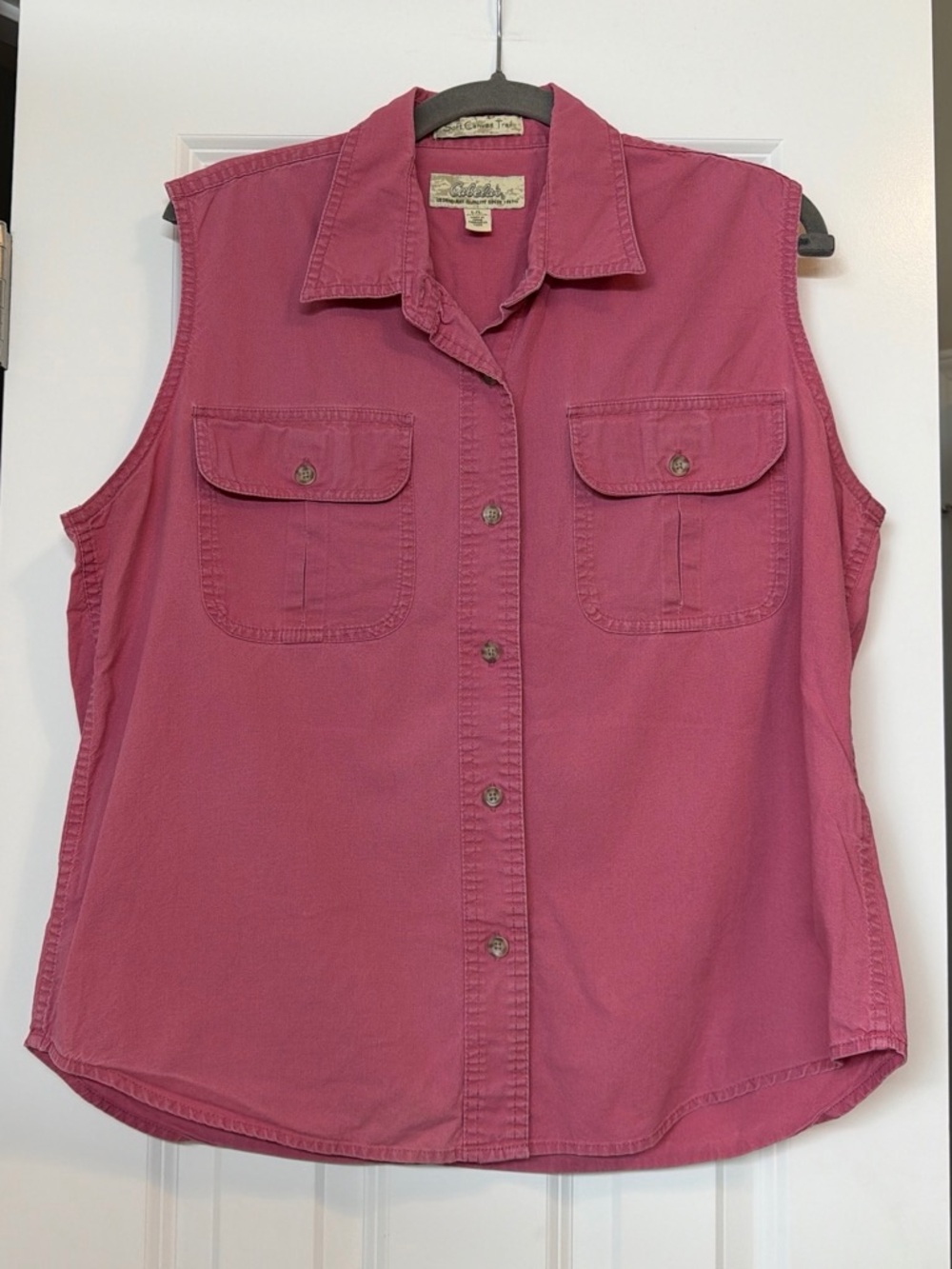 Cabela's Sleeveless Button-Front Shirt - Rose Pink